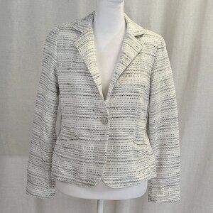 CAbi Size 4 Jacket/Blazer Gray and White